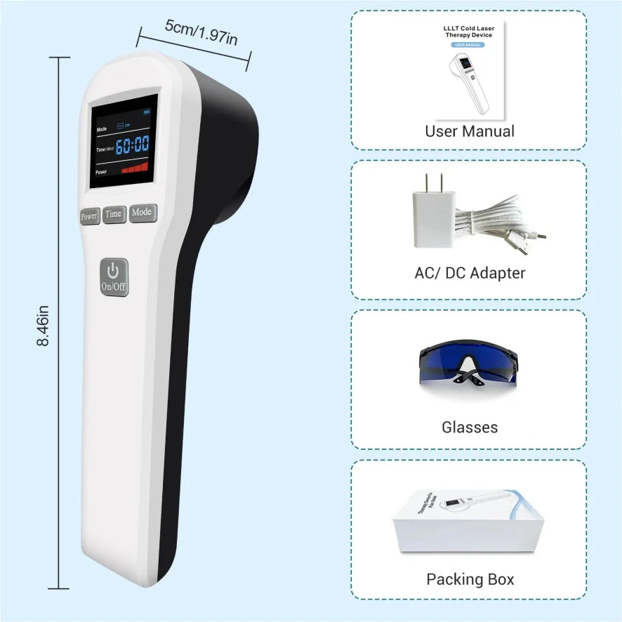 ZJKC Pain Relief Red Light Cold Laser Therapy Machine 880mW LLLT Physiotherapy for Muscle Recovery & Inflammation Reduction