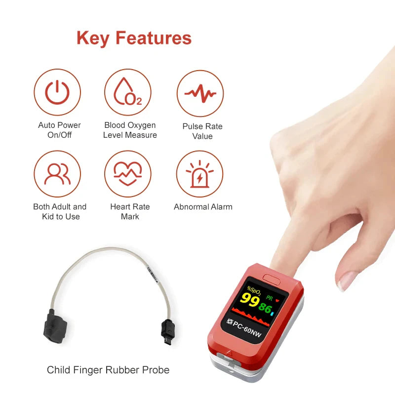 Lepu Medical Fingertip Pulse Oximeter Analyzer Suitable for Child Infant Adult Blood Oxygen PC-60NW
