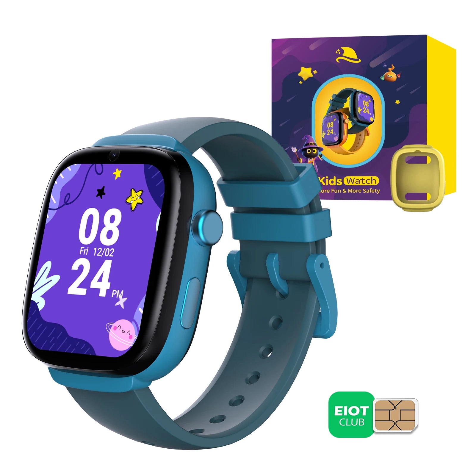 4G Kids GPS Smart Watch SIM Card Included, Video Call, Two Way Call, SOS, Parental Controls, IP68 Waterproof Child Watch