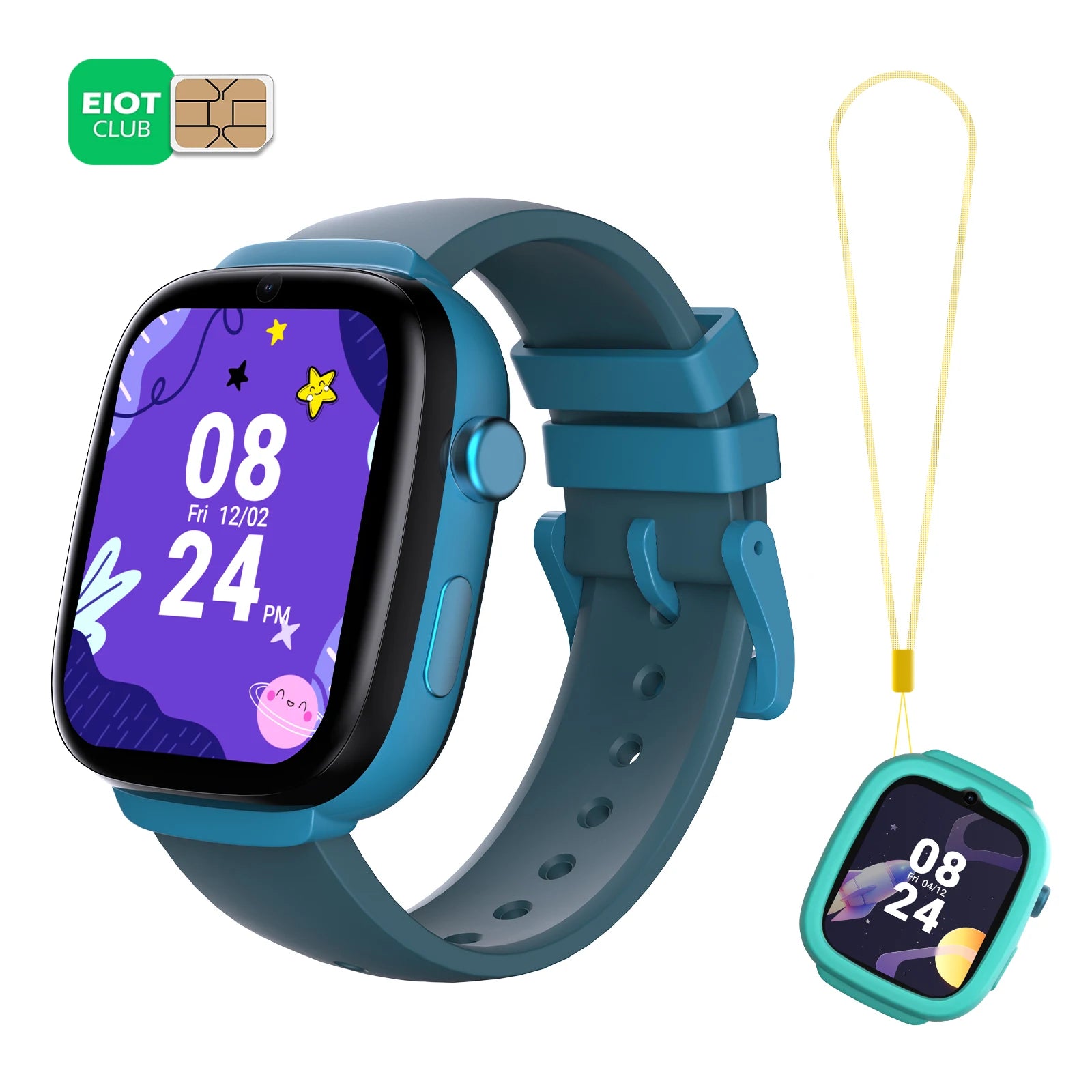 4G Kids GPS Smart Watch SIM Card Included, Video Call, Two Way Call, SOS, Parental Controls, IP68 Waterproof Child Watch