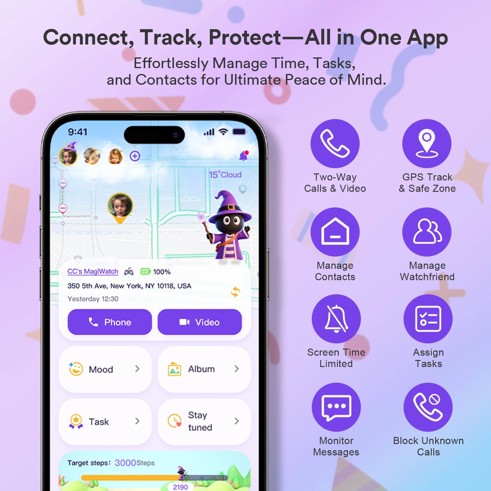 4G Kids Smart Watch with SIM Card, GPS Tracker, Video Call & SOS, Two Way Call, Waterproof Birthday Gift for Boys and Girls