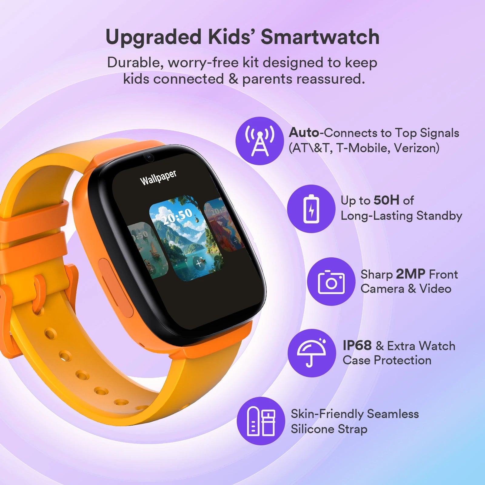 4G Kids Smart Watch with SIM Card, GPS Tracker, Video Call & SOS, Two Way Call, Waterproof Birthday Gift for Boys and Girls