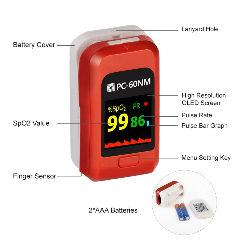Lepu Medical Fingertip Pulse Oximeter Analyzer Suitable for Child Infant Adult Blood Oxygen PC-60NW