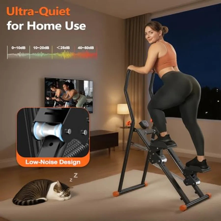 Stair Stepper for Home Gym, 3-Level Adjustable Resistance Vertical Climber Machine, Full-Body Cardio Workout Equipment with Adju