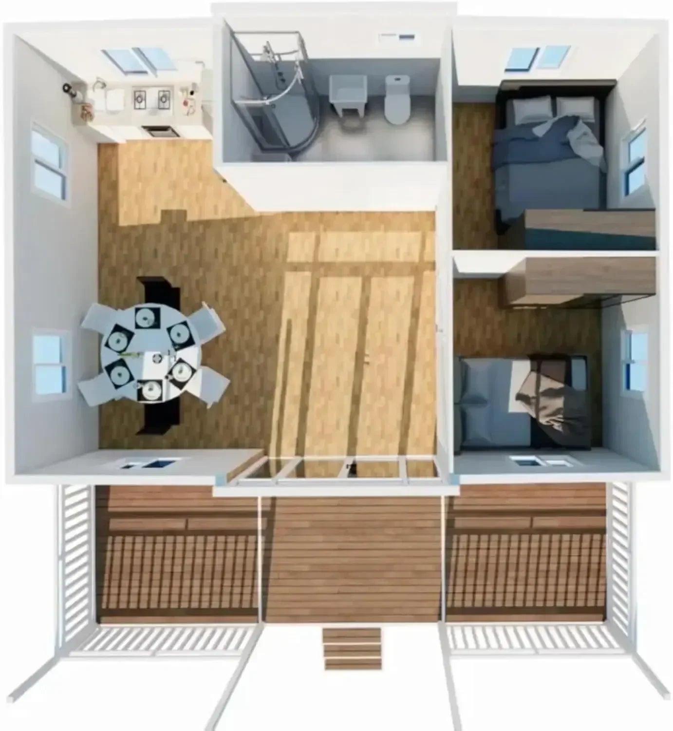 Activity priceLimited-time discount pricePortable Prefab Tiny Home for Sale, 20ft Modular Home - with 2-3 Bedrooms, 1 Kitchen &