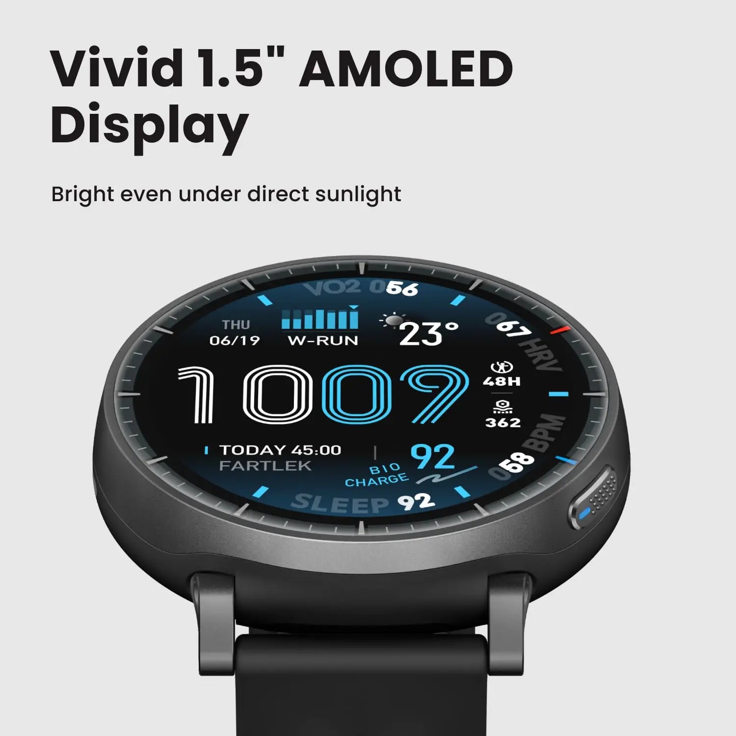 Active Max Smart Watch: 1.5" AMOLED, 25-Day Battery, GPS, 170+ Sports Modes, Water Resistant