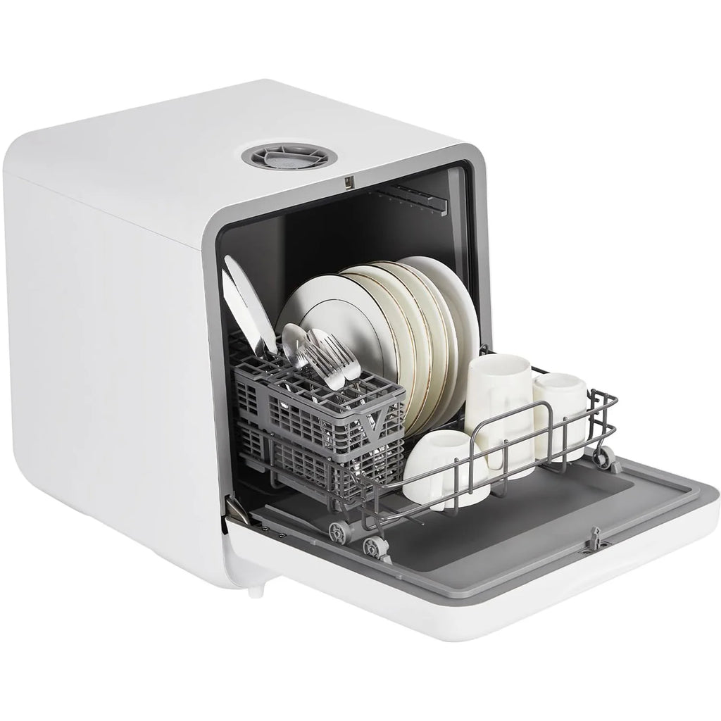 Portable Dish Washer Countertop with Faucet & Manual 5L Water Tank Modes Water Inlet Compact with More Space Inside 6 Programs
