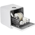Portable Dish Washer Countertop with Faucet & Manual 5L Water Tank Modes Water Inlet Compact with More Space Inside 6 Programs