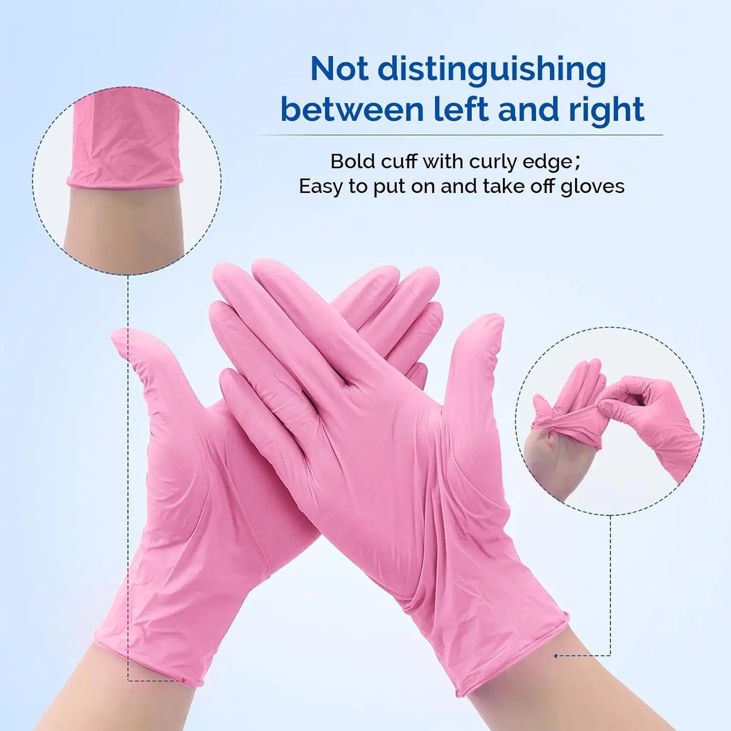200 Nitrile Exam Gloves, 3.5Mil, Powder-Free Latex-Free Disposable Non-Sterile Protective Gloves, 1200/2000/4000 Count