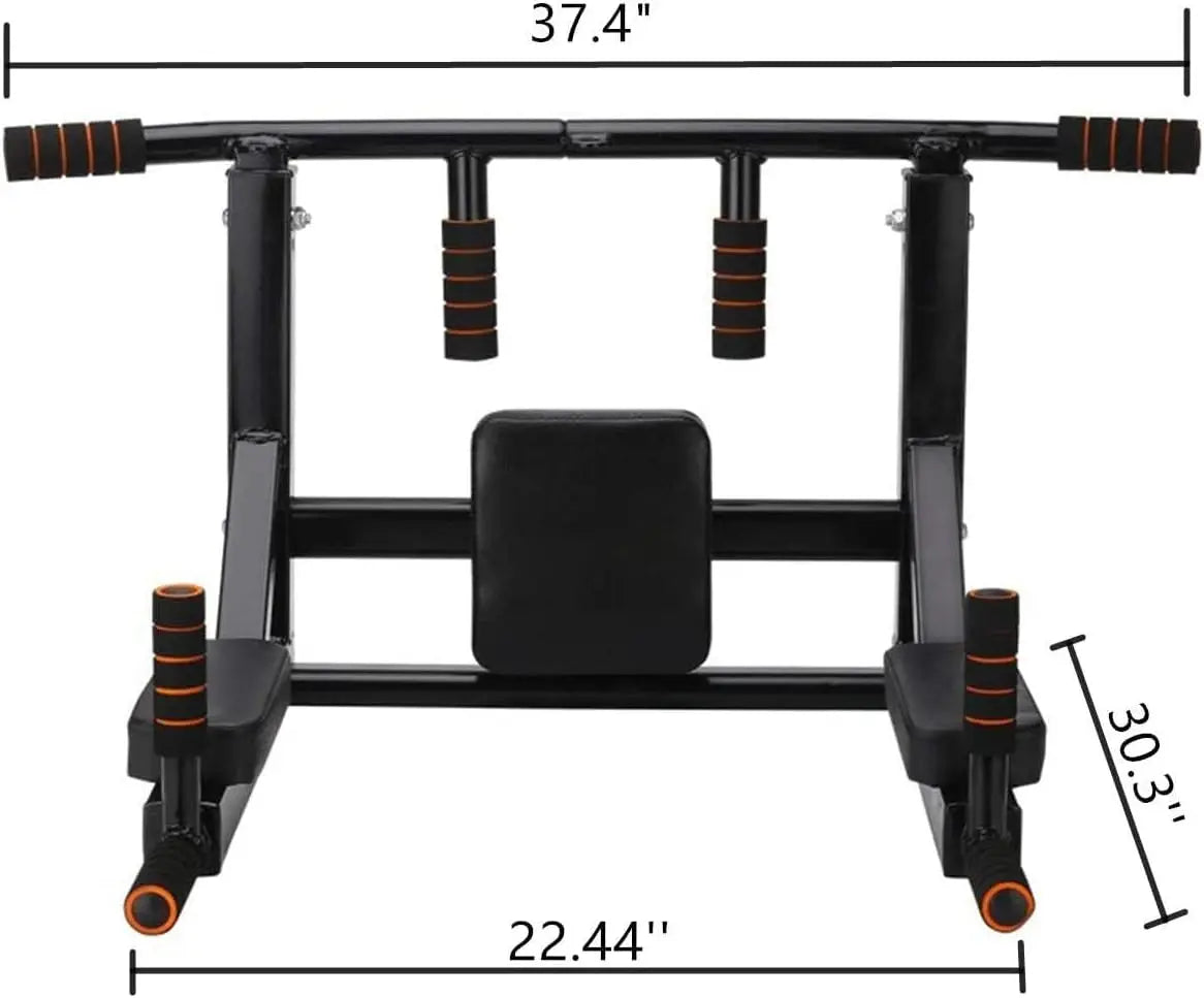 Wall Mounted Pull Up Bar Chin Up bar Multifunctional Dip Station for Indoor Home Gym Workout, Wall Mount Pull Up Bar