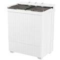 Portable Twin Tub Washing Machine 28 Lbs Ccity Mini Compact Washer Spin Dryer Combo with Spin Cycle for Home RVs rtment Grey