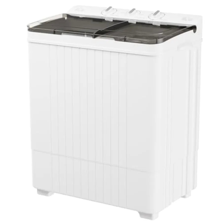 Portable Twin Tub Washing Machine 28 Lbs Ccity Mini Compact Washer Spin Dryer Combo with Spin Cycle for Home RVs rtment Grey