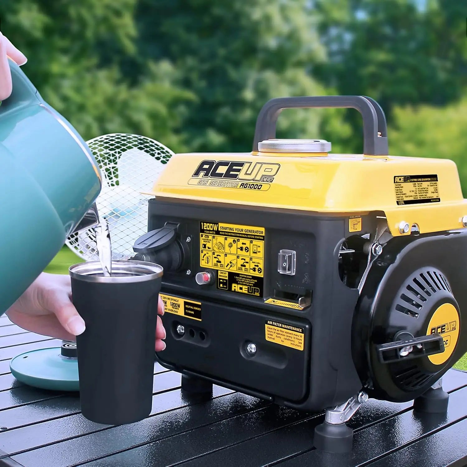 1200W Portable Gas Generator, Ultralight for Camping & Home Use, EPA Compliant