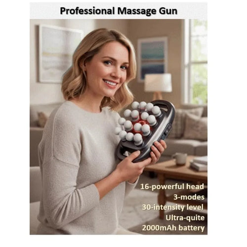 's Professional 10-Head Massage Gun Deep Tissue Muscle Recovery Pain Relief Whole Body Relax Certified 2026 Model Gray