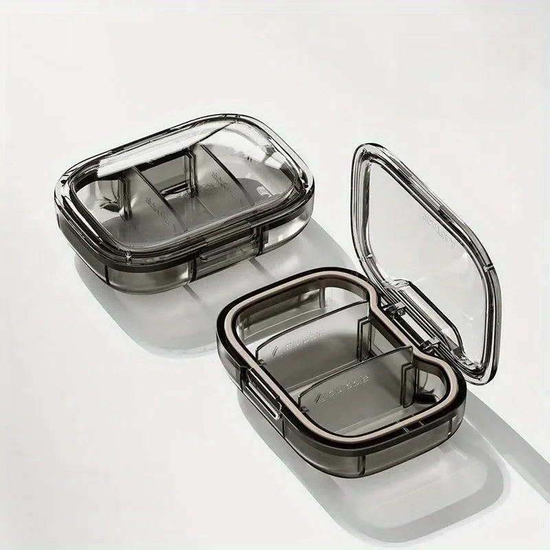 Portable mini pill box with week/day separation - dust-proof pill storage box, durable plastic finishing box, suitable for work