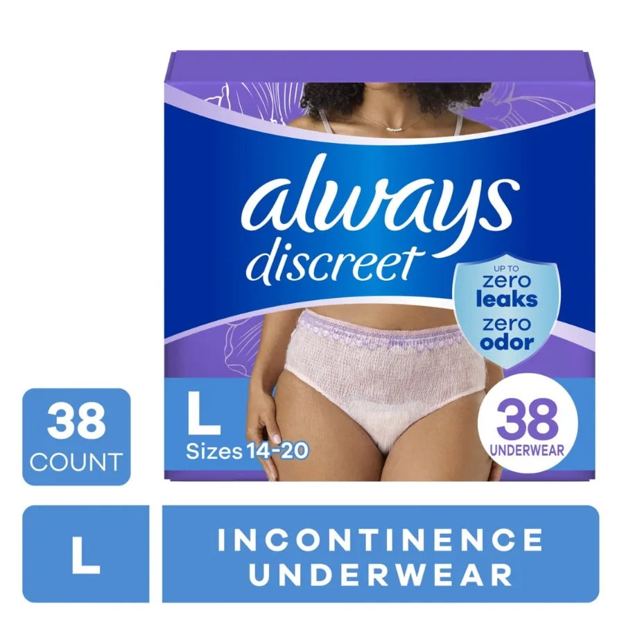 2 pack Adult Incontinence Underwear for Women and Postpartum Underwear L Size Up to 100 Bladder Leak Protection Ideal for Daily