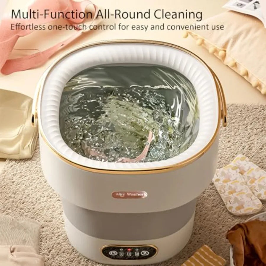 Portable Foldable Washing Machine Mini Washer for Deep Cleaning Ideal for Underwear Baby Clothes Compact for Apartment Dorm Hot
