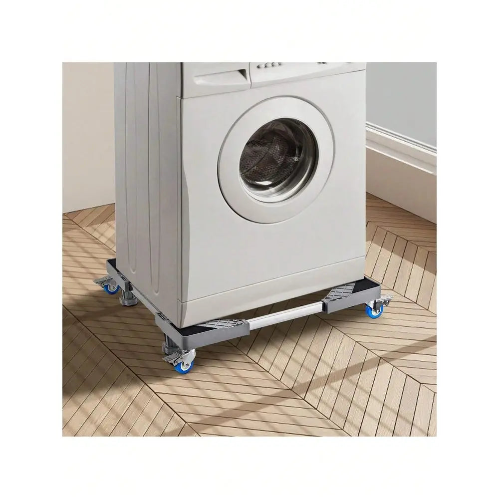 Fridge Stand, 27 Universal Mobile Base With 4 Strong Feet, 4 Locking Swivel Wheels, Adjustable Furniture Mover Mobile Base For W