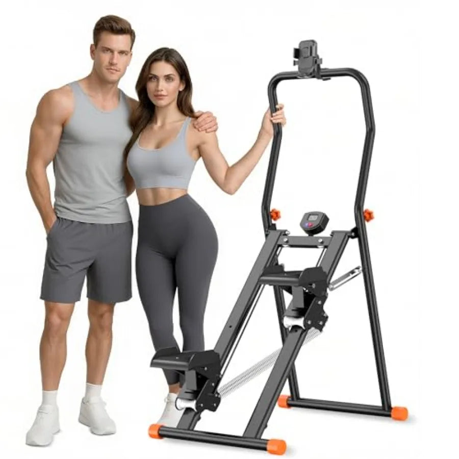 Stair Stepper for Home Gym, 3-Level Adjustable Resistance Vertical Climber Machine, Full-Body Cardio Workout Equipment with Adju