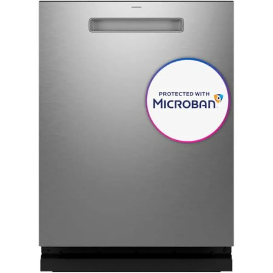 Smart Built-in Dishwasher with Top Control 24 in Profile Stainless Steel Finish Microban Technology 44 dBA Fingerprint Resistan