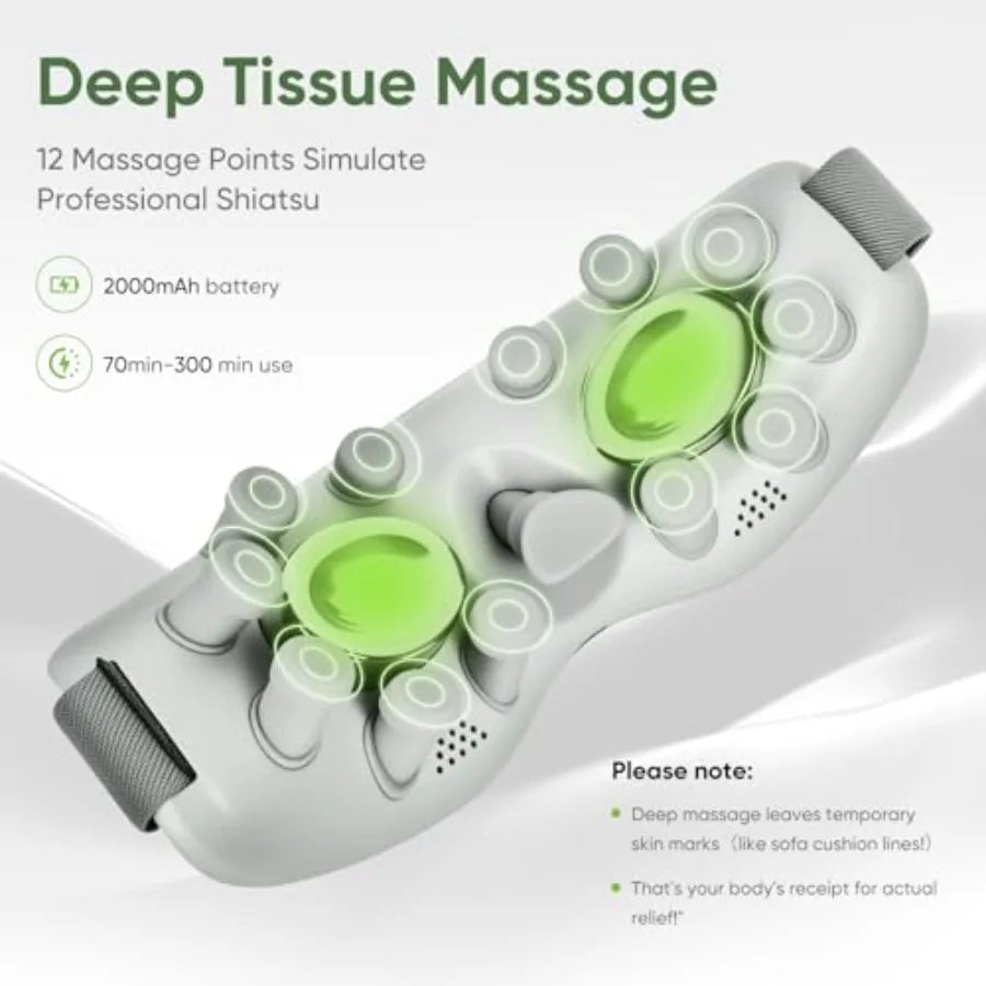 Eye Massager with Heat and Cooling Smart Sleep Mask for Migraine and Headache Relief with Bluetooth Music Face Massager Mask fo