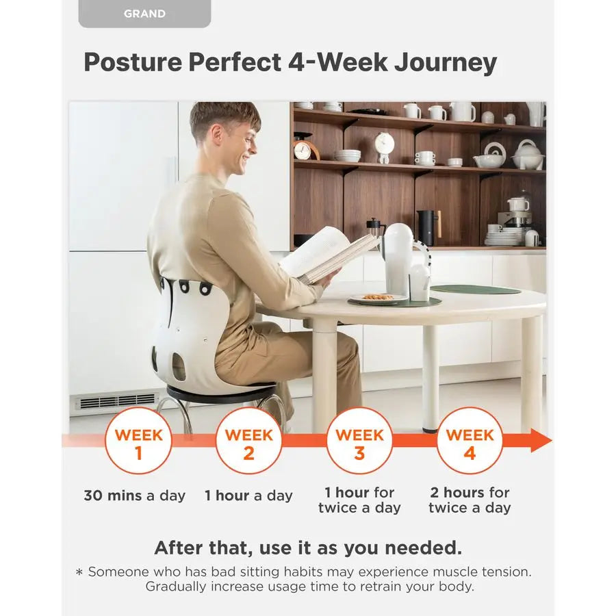 GRANDExtra Wide amp Sturdy Ergonomic Chair Back Support, Lumbar Support for Good Posture Correction and Back Pain Relief, Perfec