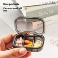 Portable mini pill box with week/day separation - dust-proof pill storage box, durable plastic finishing box, suitable for work