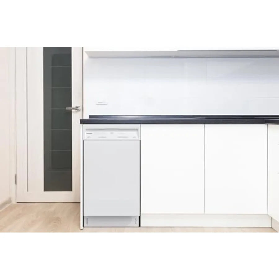18 Inch Dishwasher with 8 Place Settings 6 Washing Programs Stainless Steel Tub UL/Energy Star Certified White