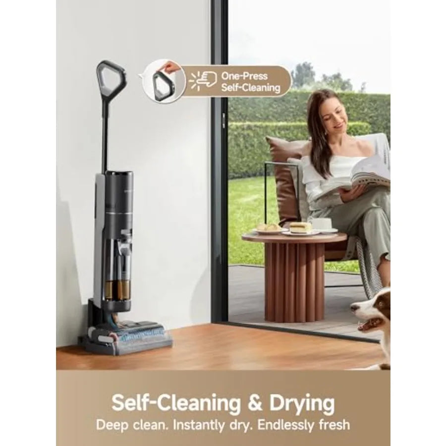 DREAME H12 PRO Vacuum Mop Wet Dry Vacuum Cleaner for Hard Floor Vacuum and Mop at The Same Time for Wet Dry Messes Auto Self-Cl