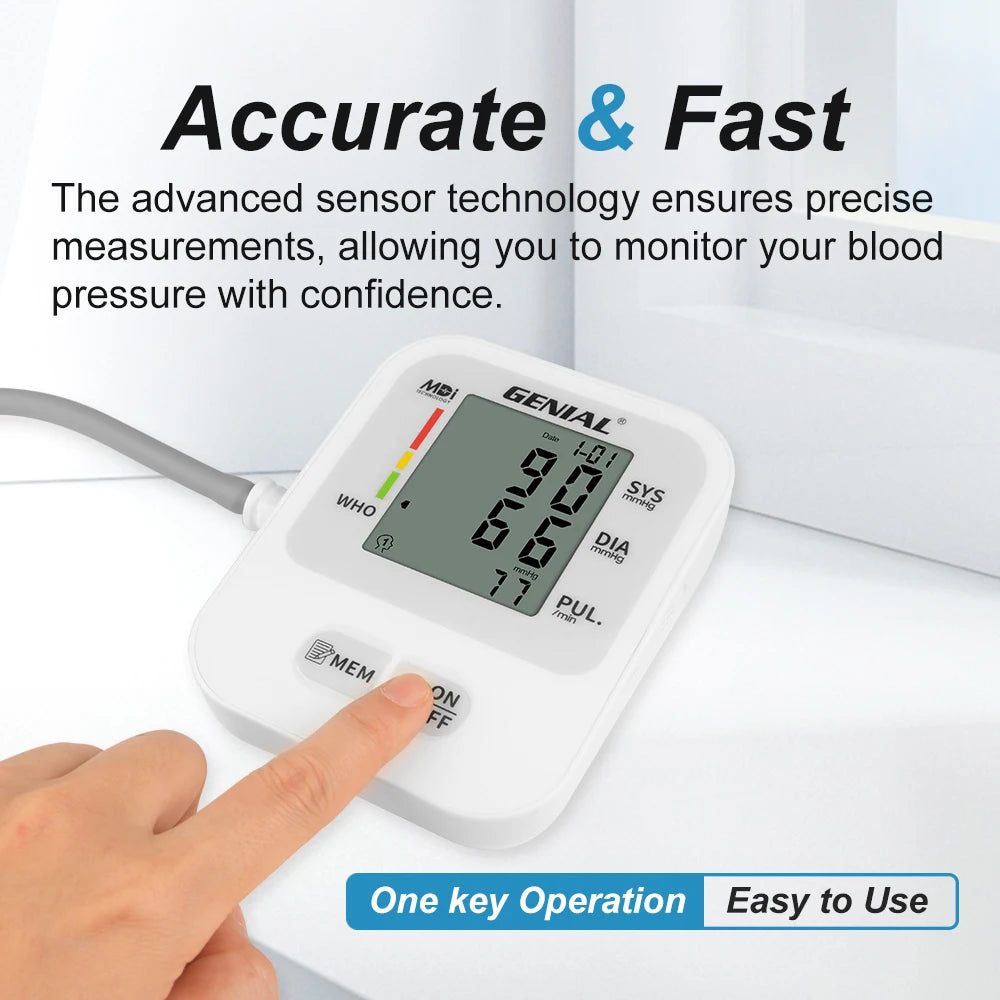 Arm Blood Pressure Monitor, Blood Pressure Machine Upper Arm Large Cuff(8.7"-16.5"), High Automatic Blood Pressure Monitors Cuff
