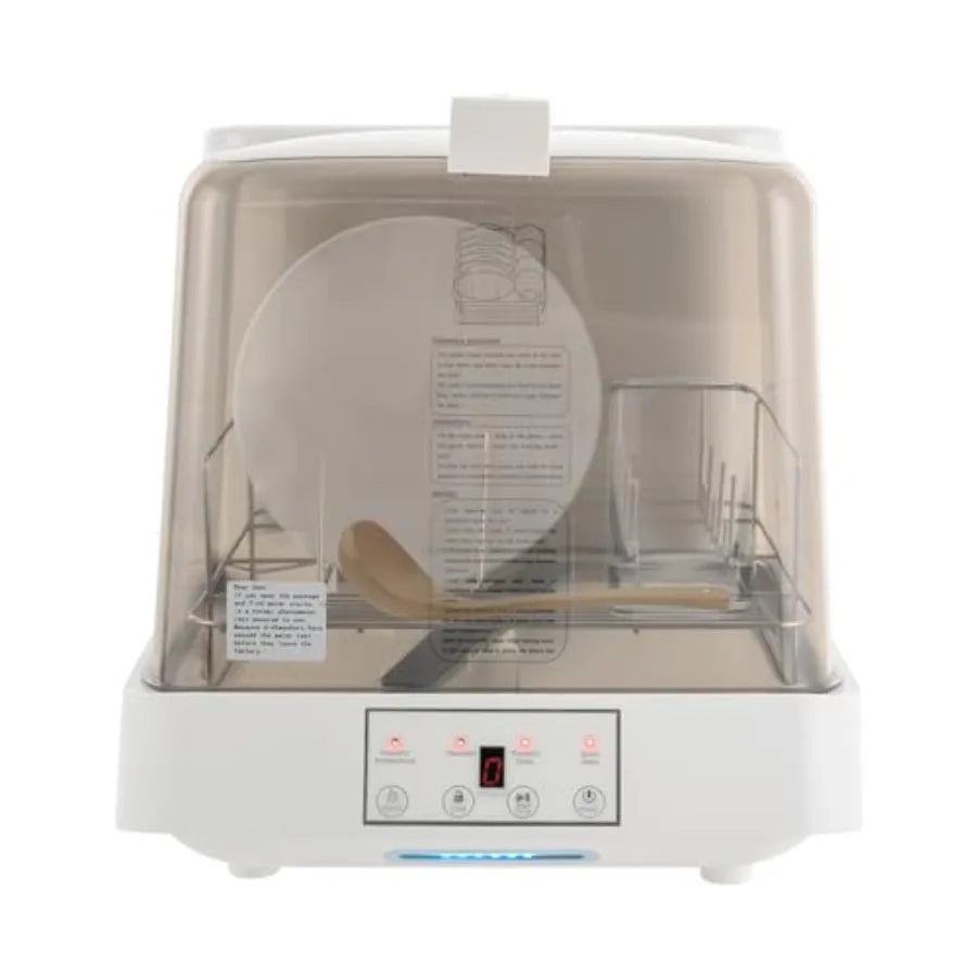 Portable 800W Electric Countertop Dishwasher with Tank and Outlet Hose for Apartments Dorms RVs 360 Rotation Touch Control 30Mi