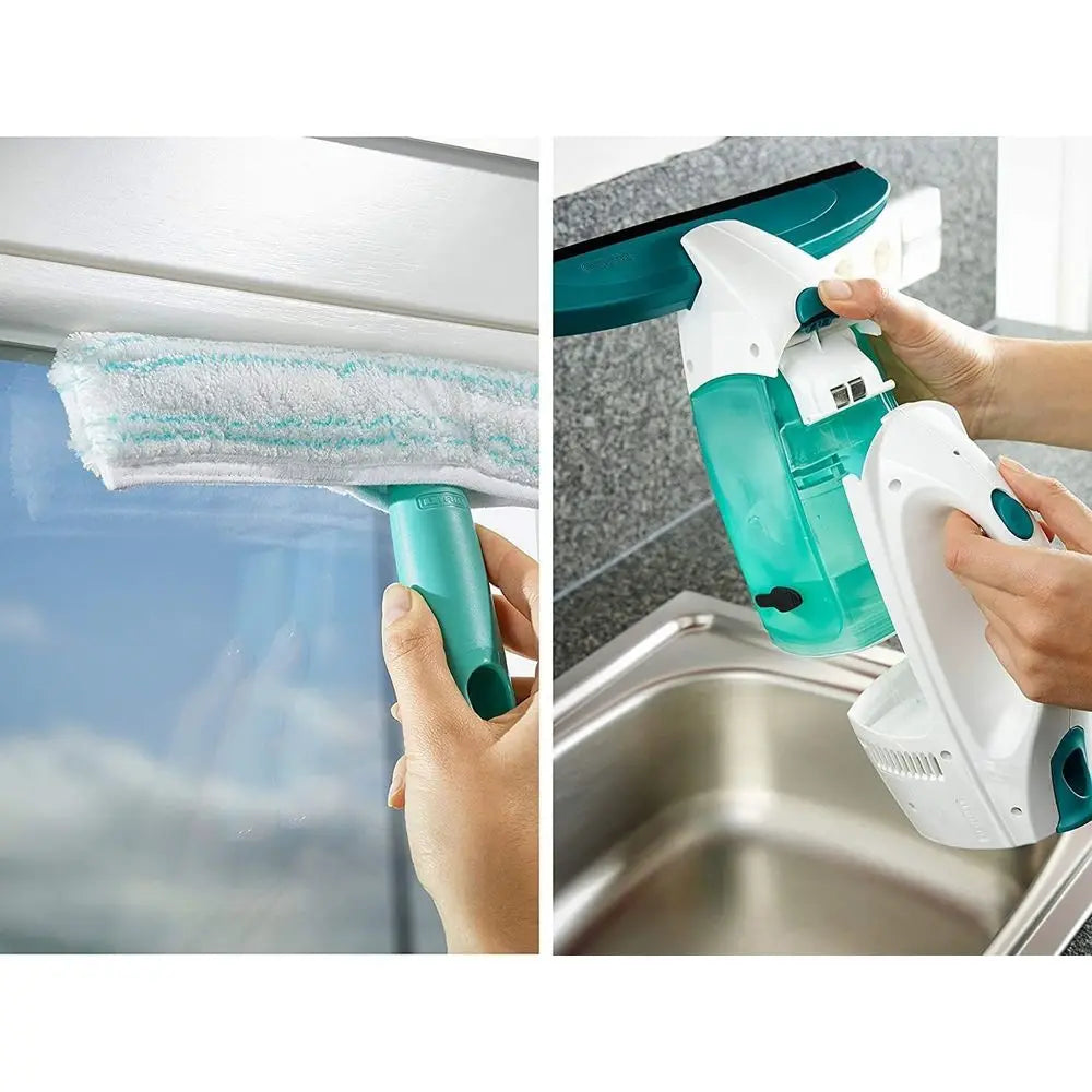 Long-Handled Window Vacuum Cleaner Set with Washers, 35-Minute Electric Cleaning Kit