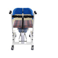 Hydraulic Patient Lift Nursing Chair Transport Seat with Commode, Adjustable Height Transfer Wheelchair for Elderly and Disabled