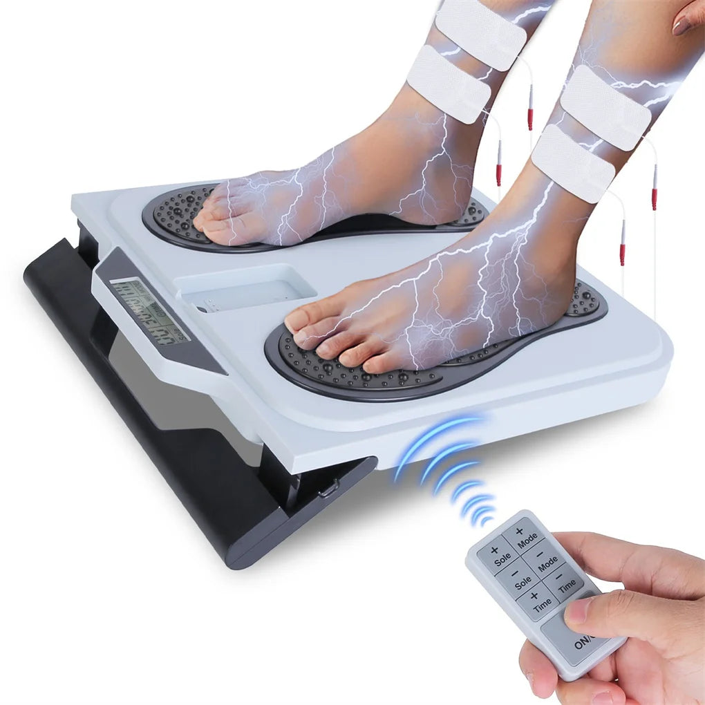 TENS & EMS Foot Massager with 10 Modes & 50 Intensity Levels - Electric Foot Stimulator for Neuropathy, Plantar Fasciitis & Pain