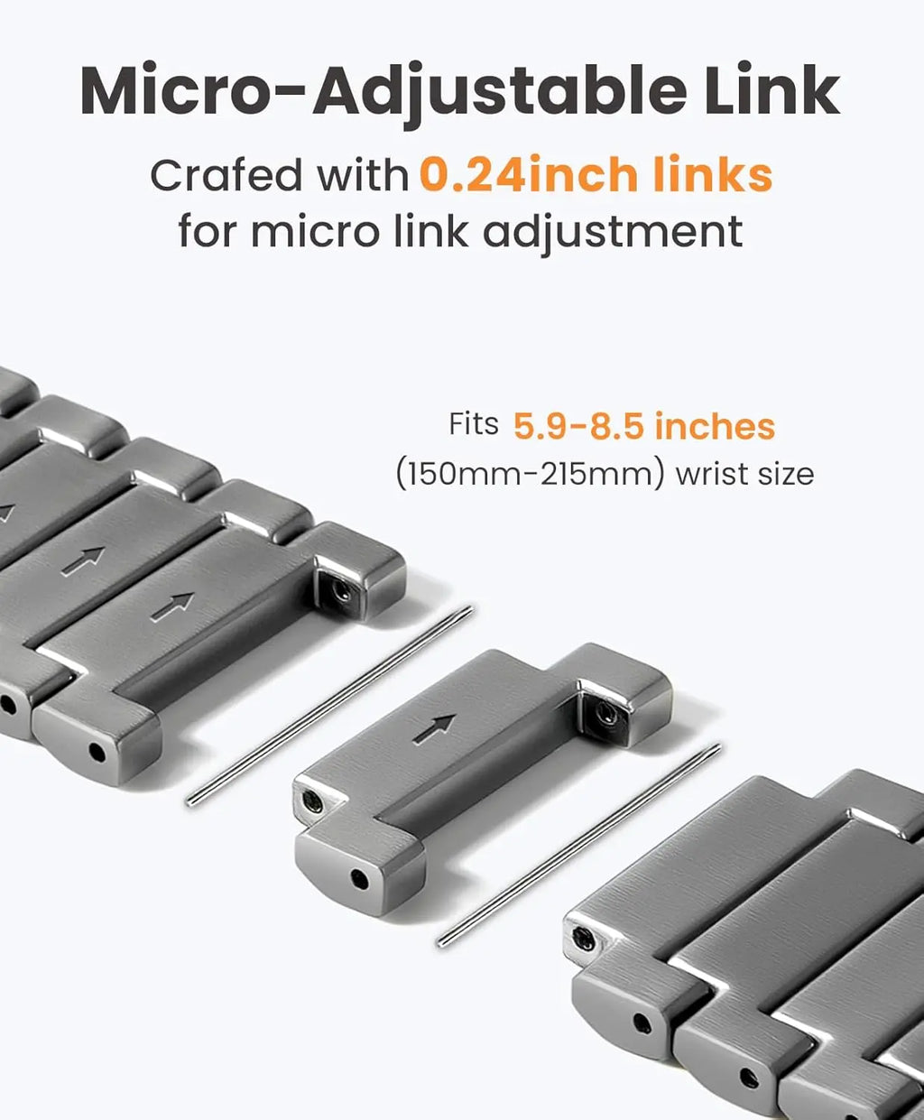 Titanium Watch Band for Apple Watch Ultra & Series 46mm/49mm, Magnetic Clasp, Durable Scratch-Resistant Metal