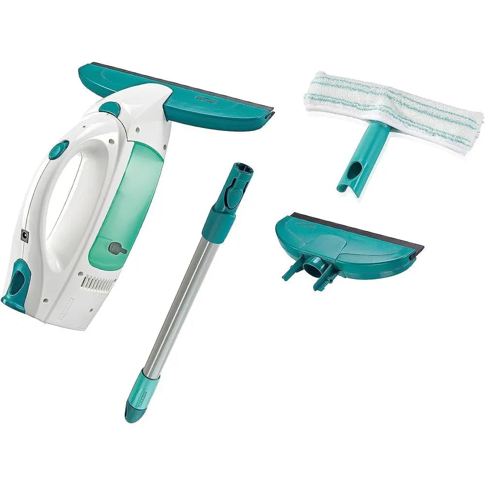 Long-Handled Window Vacuum Cleaner Set with Washers, 35-Minute Electric Cleaning Kit