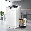 Compact 8LB Capacity Full-Auto Washer with 6 Cycles, LED Display, 3 Water Levels, Ideal for Home, Apartment, Dorm, and RVs