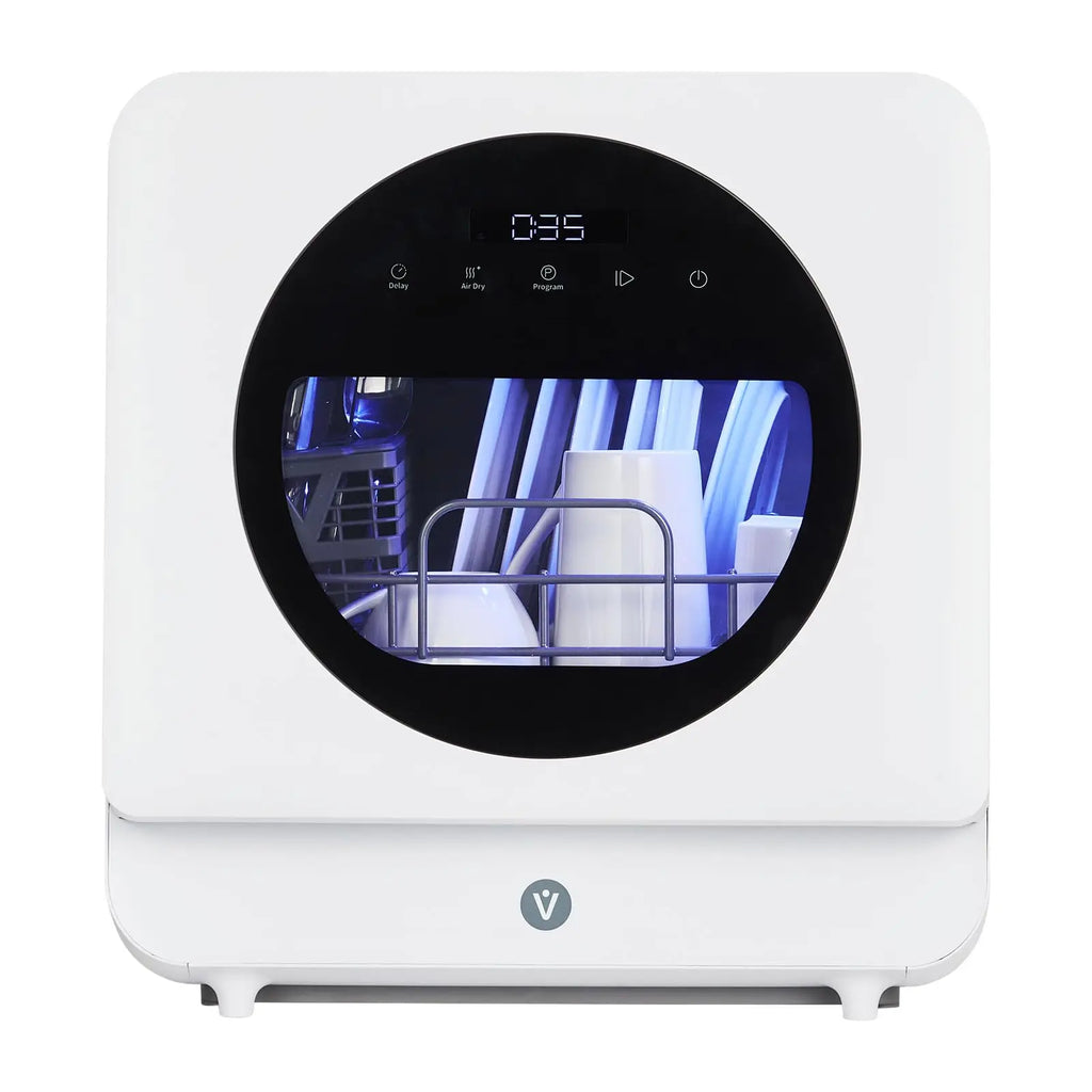 Portable Countertop Dishwasher 6 Programs No Installation Mini Dish Washer Dual Water Inlet 5L Eco Wash For RV Apartment