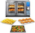 6-Slice Air Fryer Toaster Oven with 14 Presets, LED Display & French Door - Stainless Steel