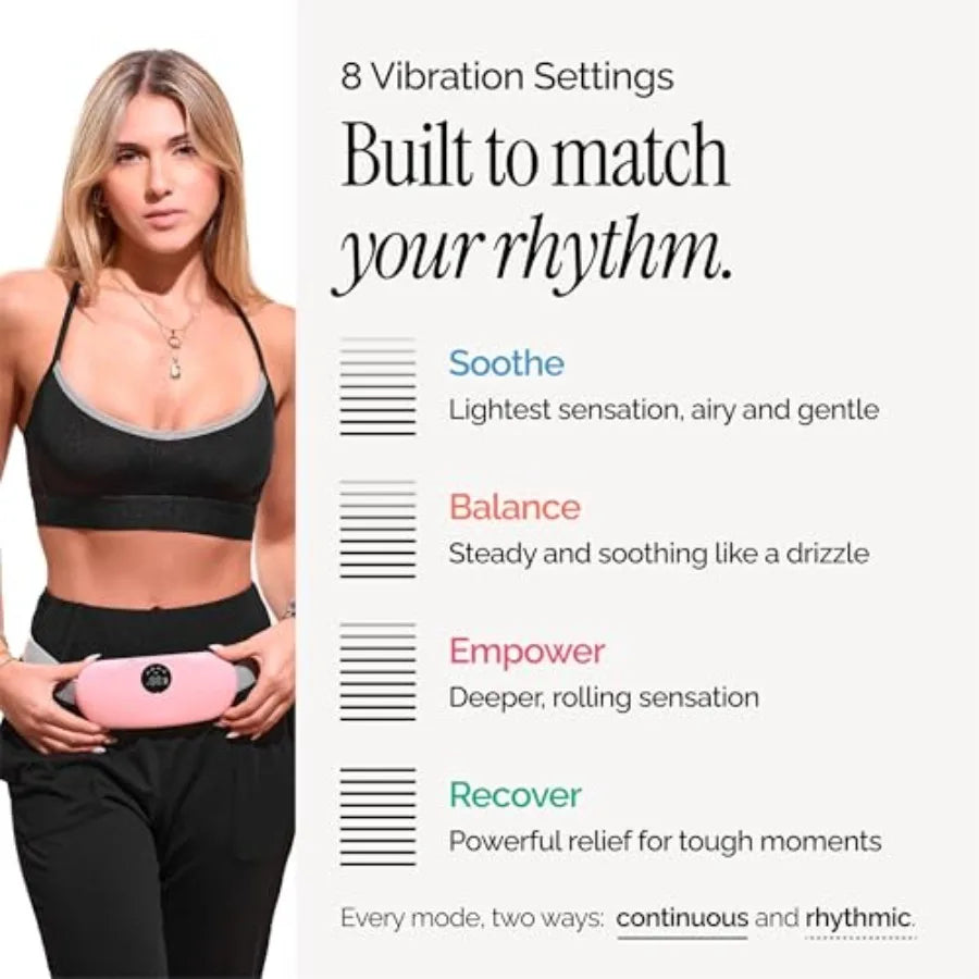 Menstrual Heating Pad for Period Cramps Portable Heating Pad for Period Cramps Relief with Heat and Massage Wearable Cordless W
