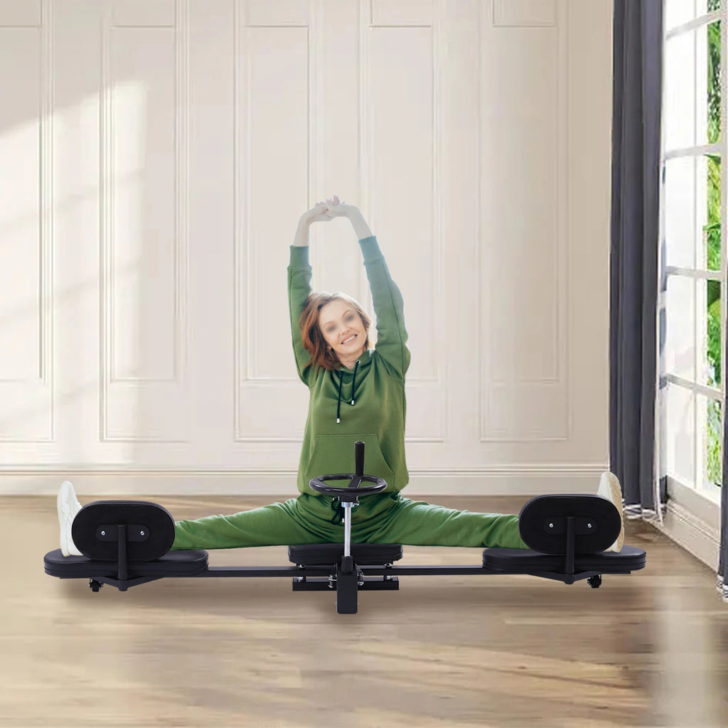 220lbs Load-bearing Capacity Professional Leg Stretcher 180° Adjustable with Handwheel for Splits, Home Gym & Yoga