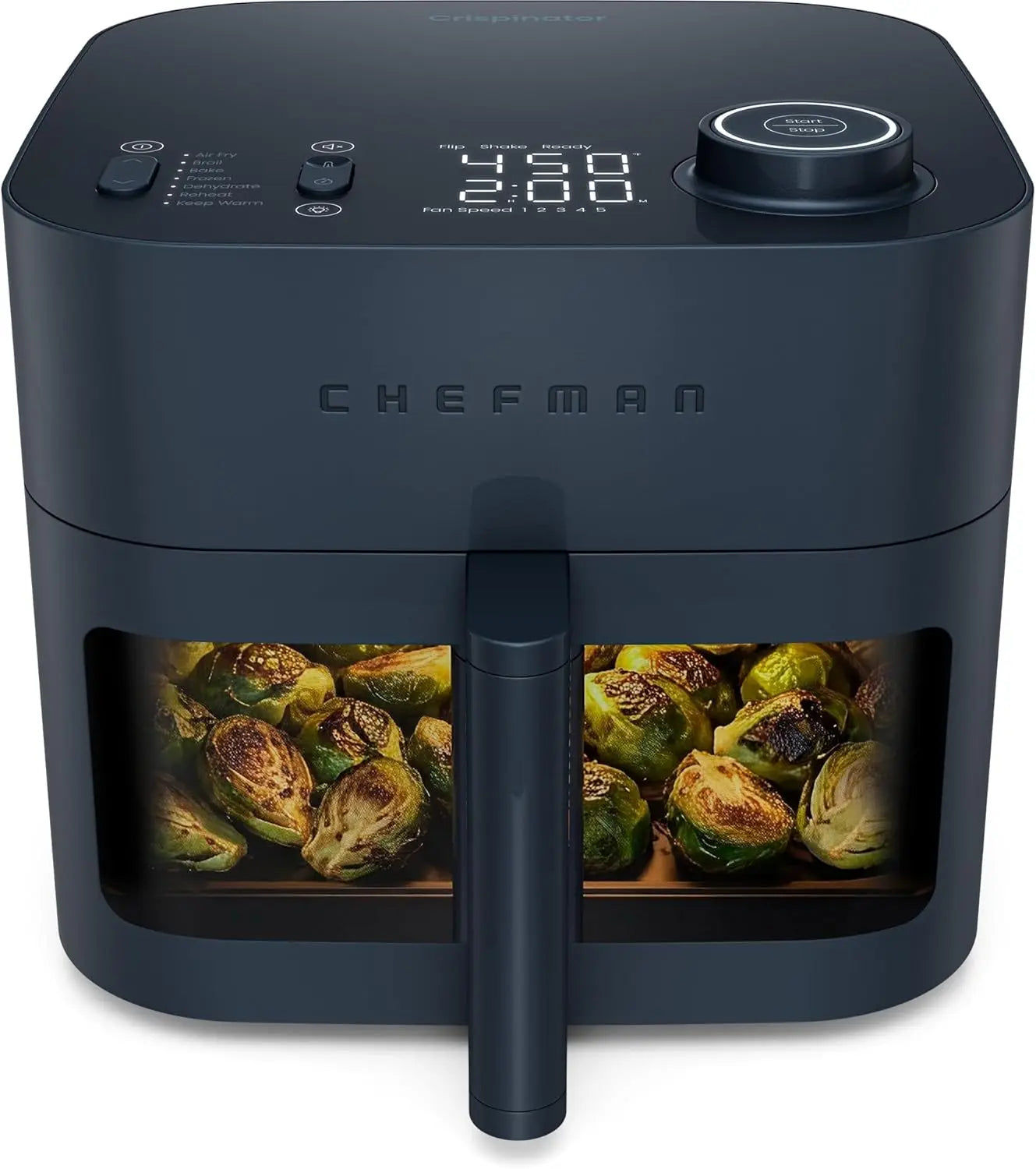 7-in-1 Air Fryer with 8 Qt Capacity, 450°F Max Temp for Fast, Even Cooking, Bake, Broil, Dehydrate