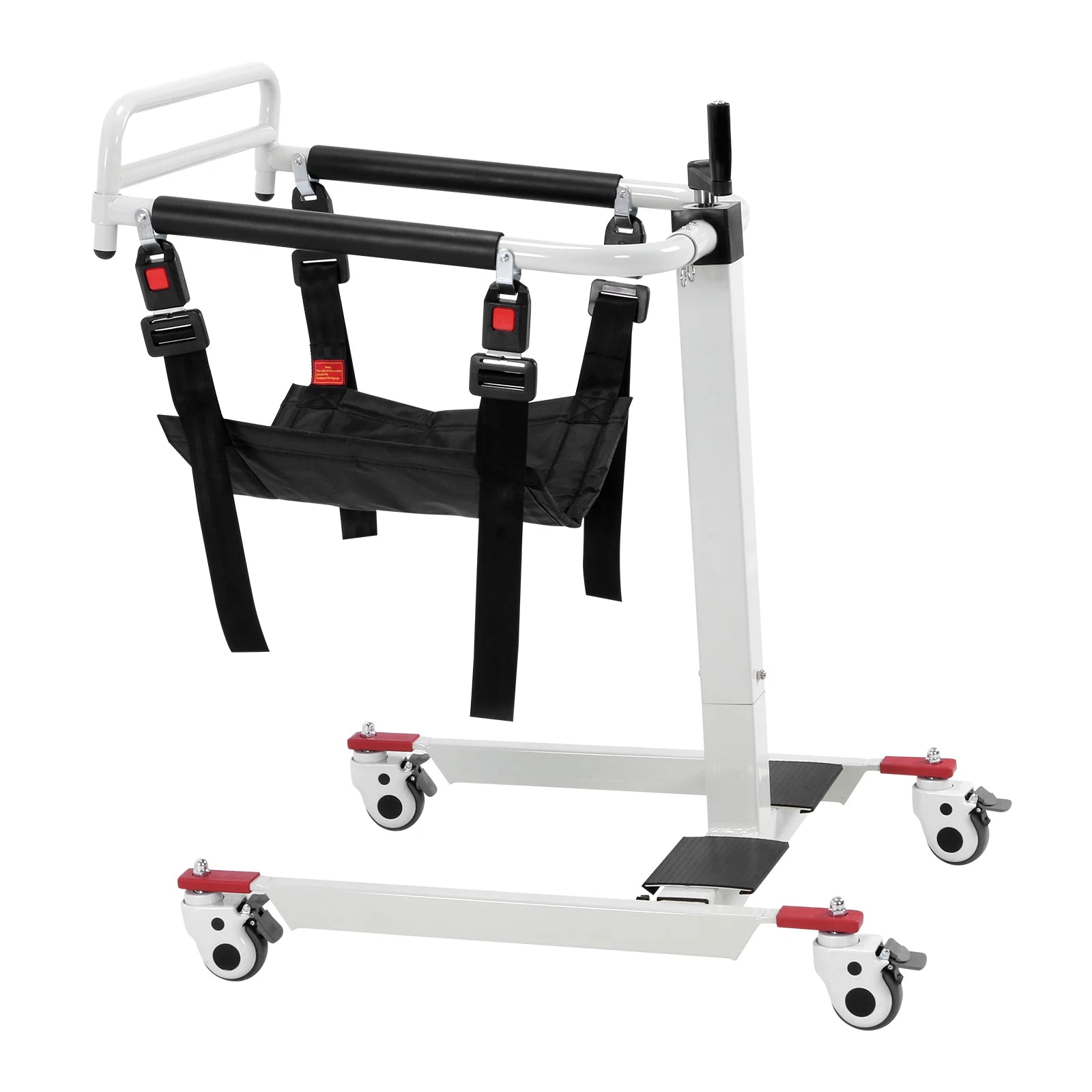 Lightweight Bedside Bathroom Wheelchair with Adjustable Height & Width Patient Transfer Aid with Wheels for Elderly and Disabled