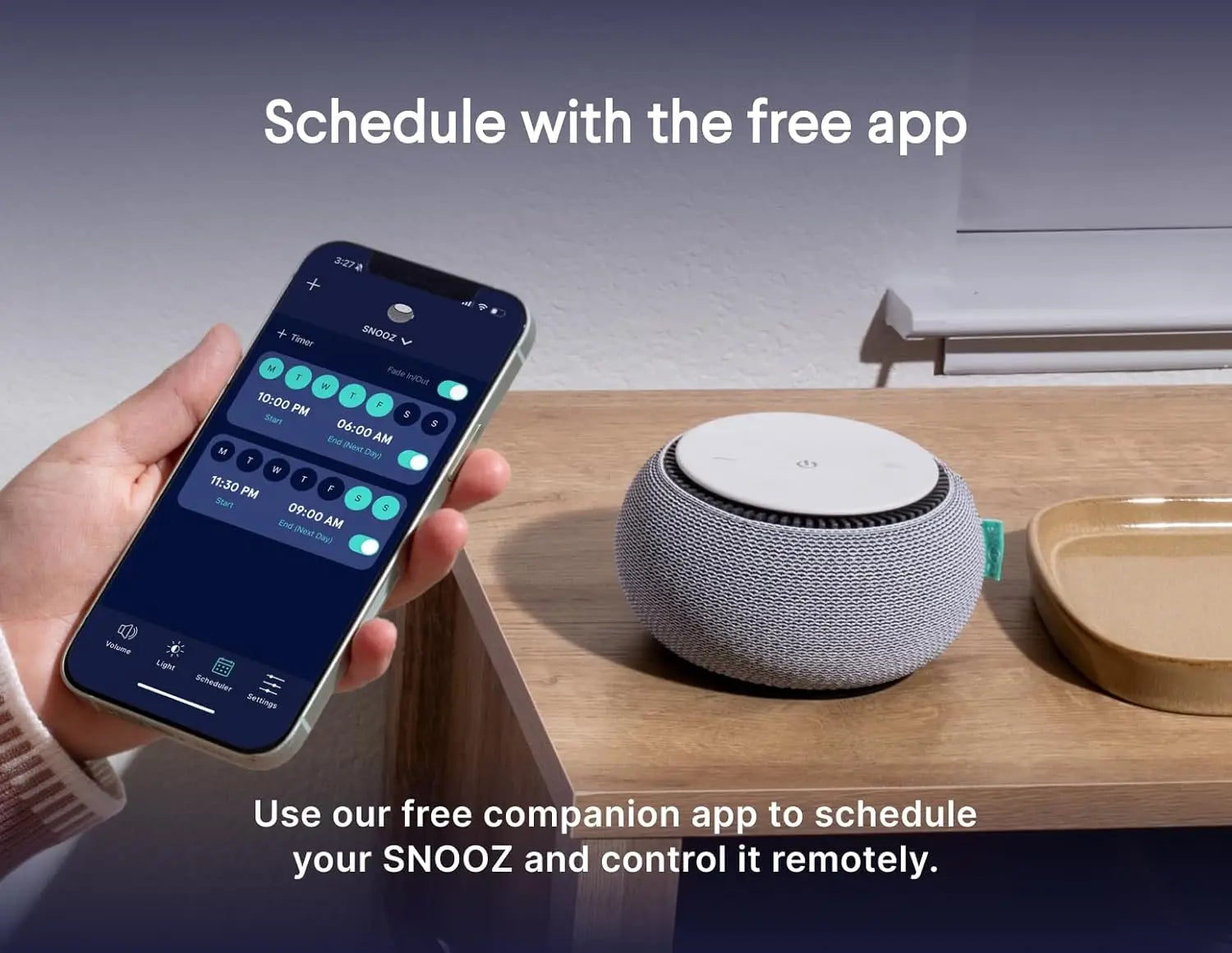 Smart White Noise Machine with Real Fan - Non-Looping Sleep Aid for Adults, Travel, Bedroom & Baby Registry