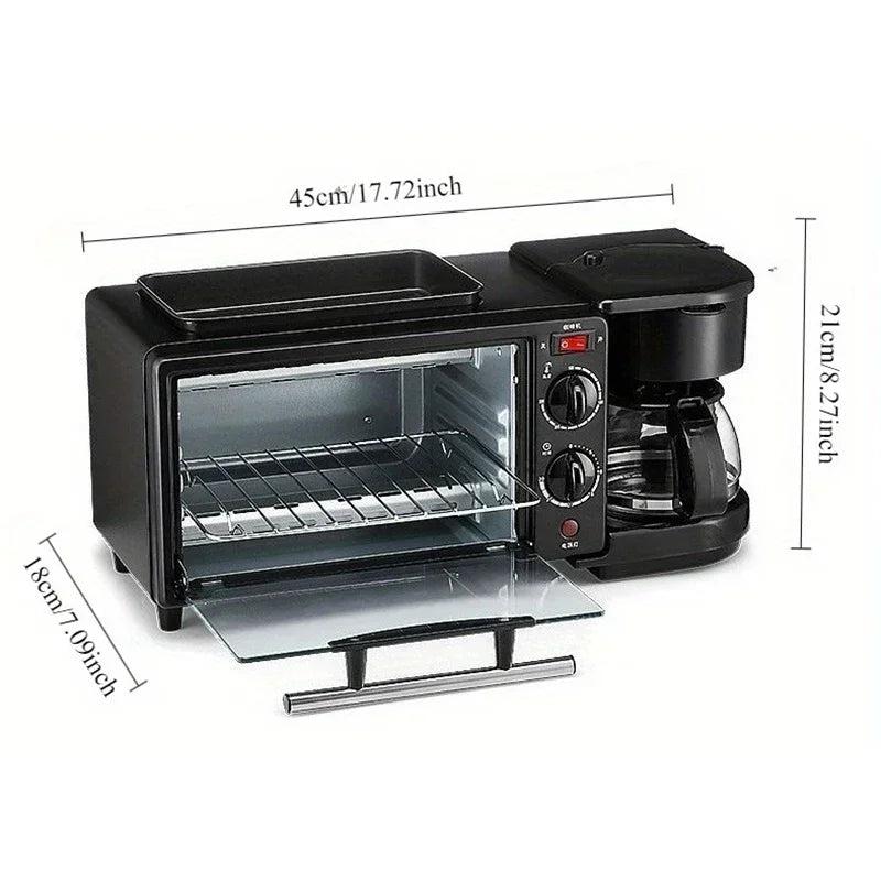 Breakfast machine Toaster sandwich toast coffee machine Small appliances 3-in-1 multifunctional household bread machine