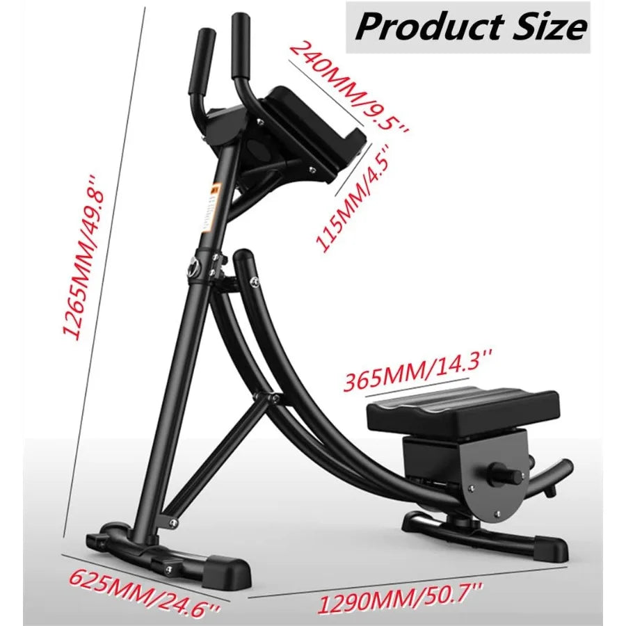 Ab Machine Adjustable Ab Workout Equipment Abs Machine for Stomach Workout Abdominal Core Fitness Equipment For Home Gym Streng