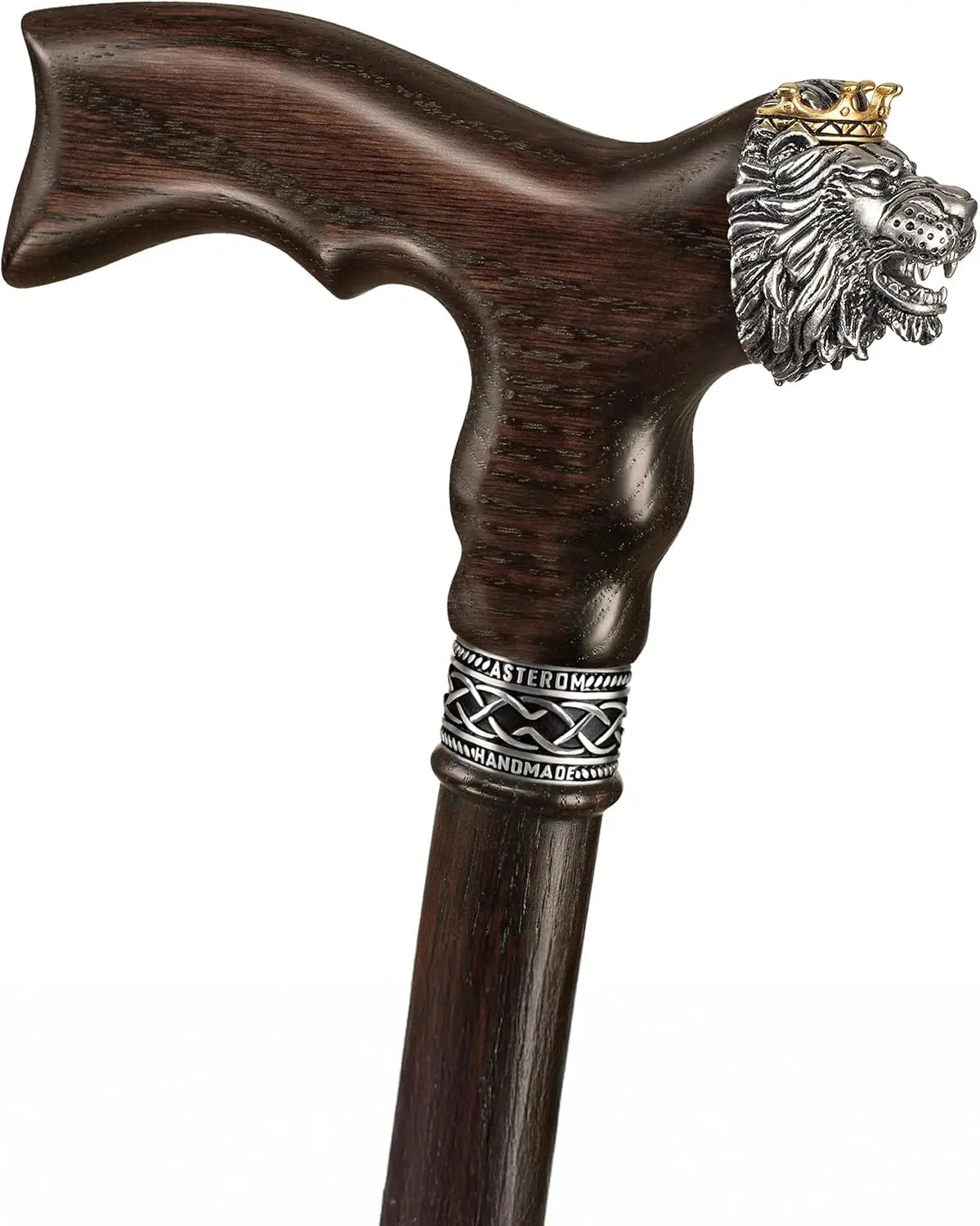 Handmade Lion Walking Cane for Men & Women - Wooden, Stylish, Cool Walking Sticks for Seniors