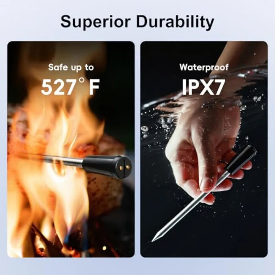 Wireless Bluetooth Meat Thermometer - 2 Probes App Control Birthday Gifts for Men Him Dad Smart Digital Thermometer for Cooking