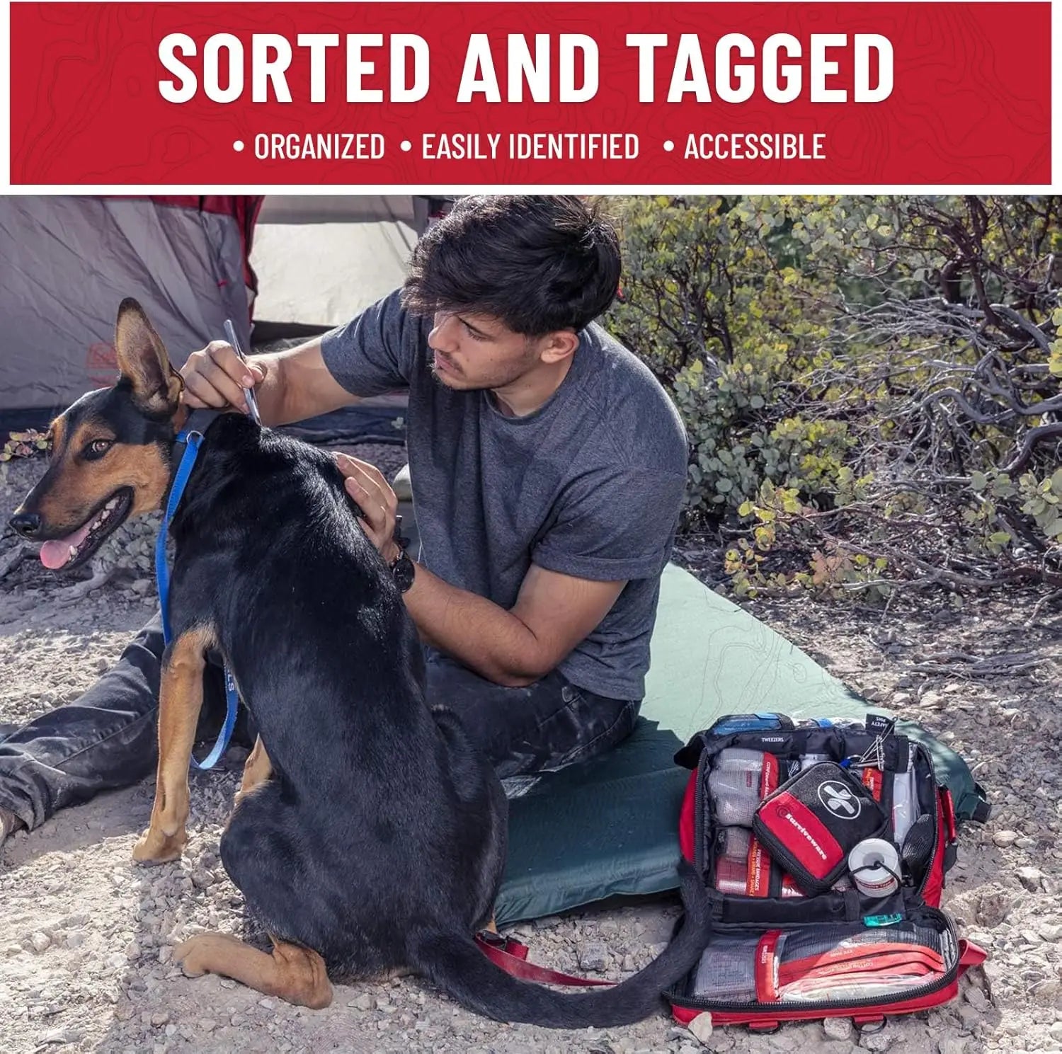 238-Piece Premium Survival First Aid Kit for Travel, Camping & Outdoor Emergencies - Comprehensive Medical Emergency Gear