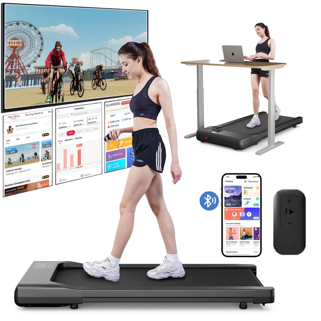 Promoation Walking Treadmill 2.5HP 1-6km/h Speed Anti-Slip Shock Absorption Portable Treadmill for Home Office Exercise Machine